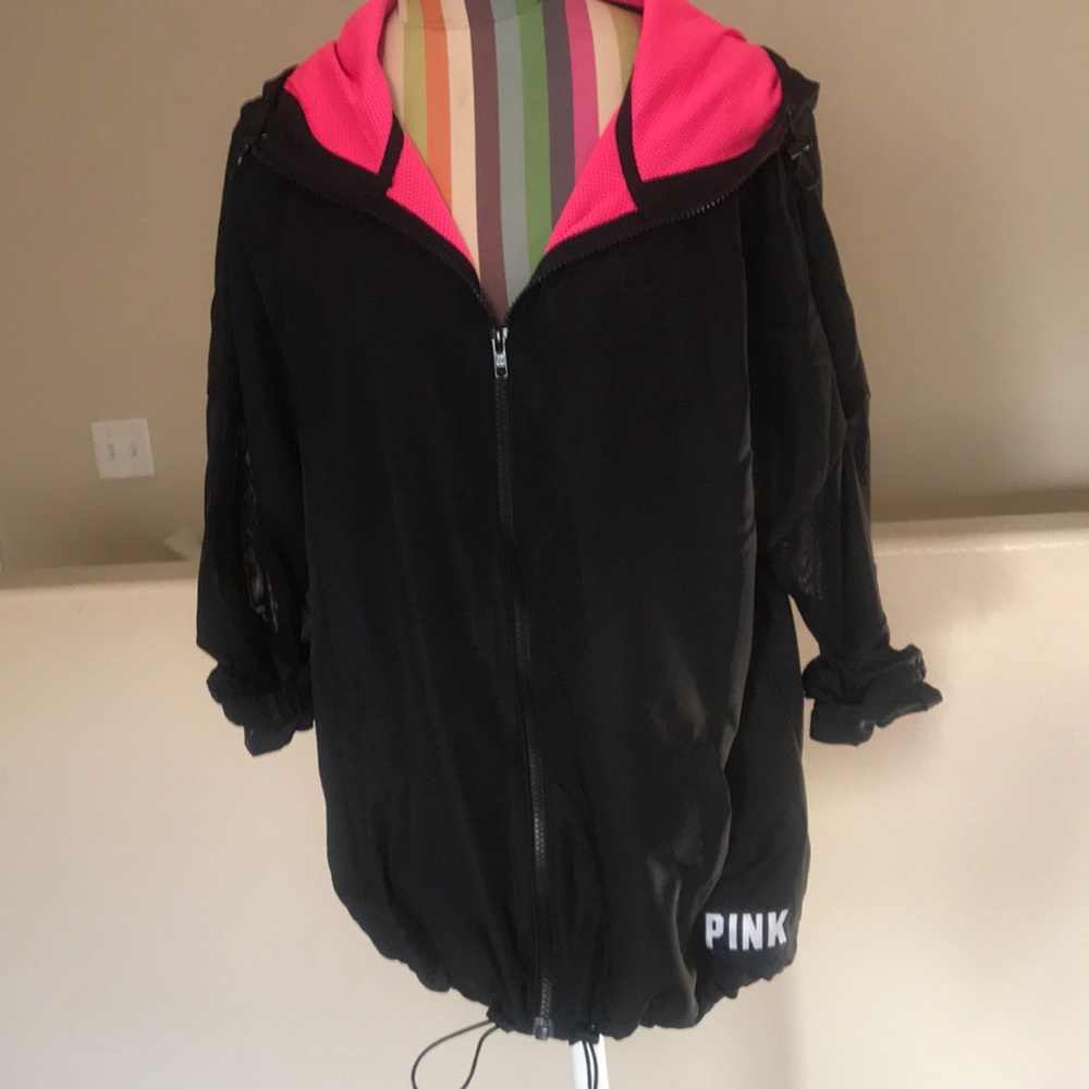 PINK Full Zip Anorak Jacket Mesh detail